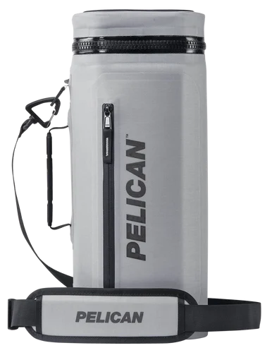 Pelican Soft-CSling-LGRY 9QT Sling Cooler, Light Gray, 12 Can Capacity, Double-Coated 840D TPU