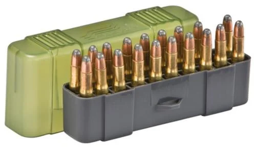 Plano Molding Slip Top Small Rifle Ammo Case 20rd Gray/Green