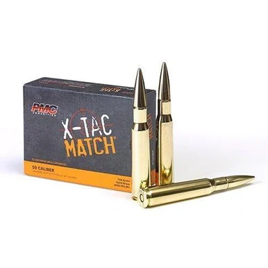 PMC X-Tac Match 50 BMG, 740 Gr Solid Brass, 2830 FPS