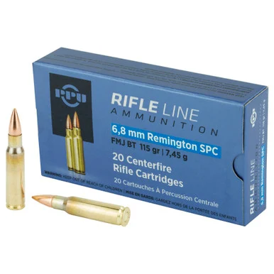 PPU 6.8 SPC, 115 Gr, FMJBT, 20 Rds