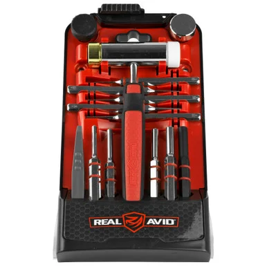 Real Avid Accu-Punch Hammer & Roll Pin Punch Set, Hammer, Pin Alignment Tool, Stand-Up Case