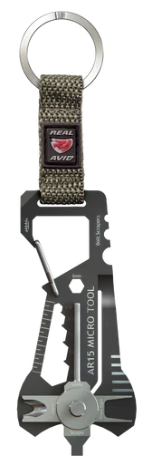Real Avid AVMICROAR15, Stainless Steel, Black & Gray Finish