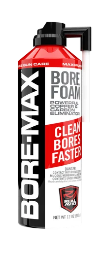 Real Avid Bore-Max Bore Foam, Powerful Copper & Carbon Eliminator, 12 oz Aerosol