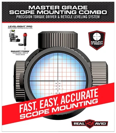 Real Avid Master Grade Scope Mounting Combo, Precision Torque Driver, Reticle Leveling System