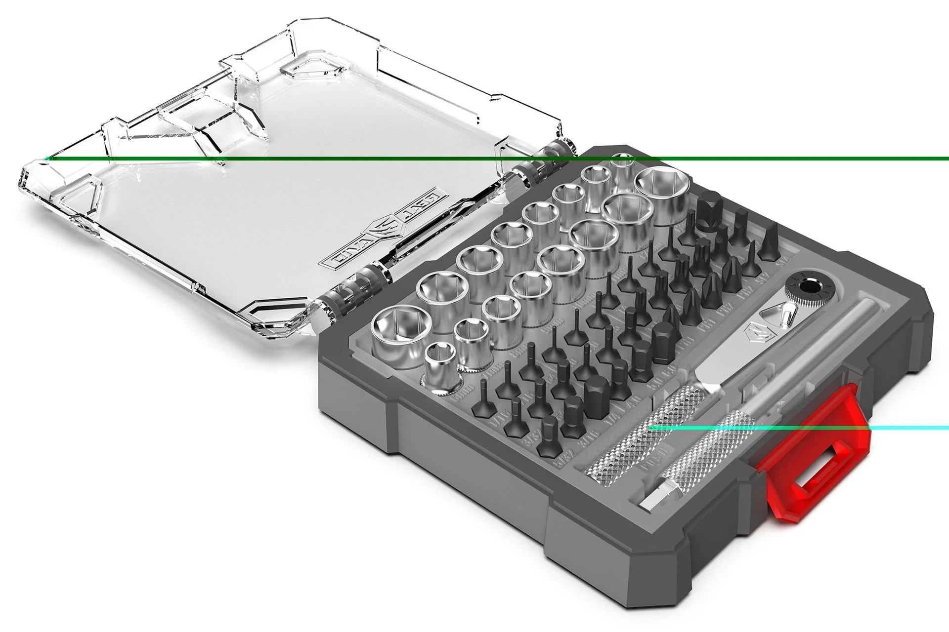 Real Avid X3 Driver 52-Piece Socket & Gunsmithing Bit Set - AVX3SGBS52