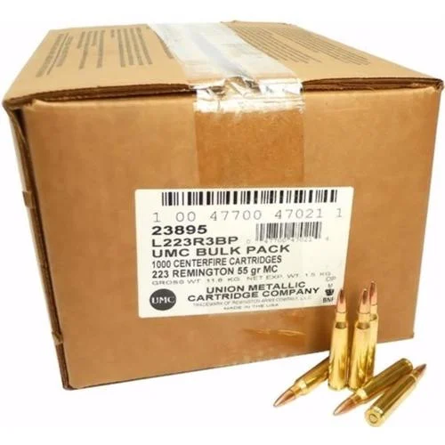 Remington .223, 55 Gr, FMJ, UMC Bulk Pack, 1,000 Rounds