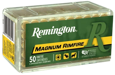 Remington Ammunition 21172, 22 WMR, 40gr Pointed Soft Point, 50 Rds/Box, Brass