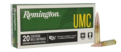 Remington Ammunition 26854 UMC, 300 Blackout, 150gr FMJ, 200 Rds, Brass