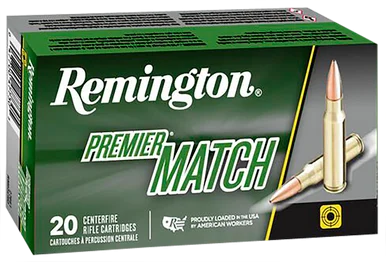 Remington Ammunition Premier Match 300 Blackout, 125gr Sierra MatchKing Open Tip Match, 20 Rds, Brass
