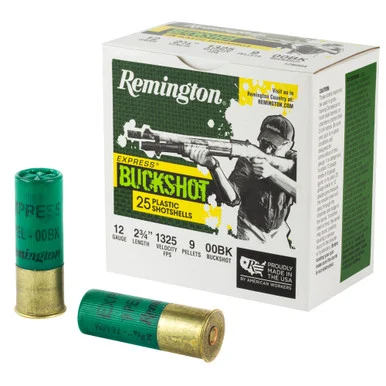 Remington Express Buckshot, 12 Gauge, 2.75" Shell, 00 Buckshot, 25 Rds