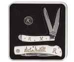 Remington Mule Deer Tin Collector Two Folding Knife 2 3/4 "/3 1/2" Stainless Steel Gift Tin