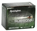 Remington Subsonic 22 Long Rifle Ammo 40 Grain Copper Plated Hollow Point 225 Rounds - SS225