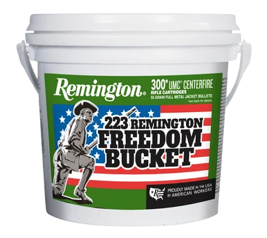 Remington UMC Freedom Bucket, 223 Rem, 55gr Full Metal Jacket, 300 Rounds