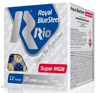 Rio Ammunition RBSSM402 BlueSteel Royal, 12 Gauge, 3.50" Length, 25 Rds, Steel