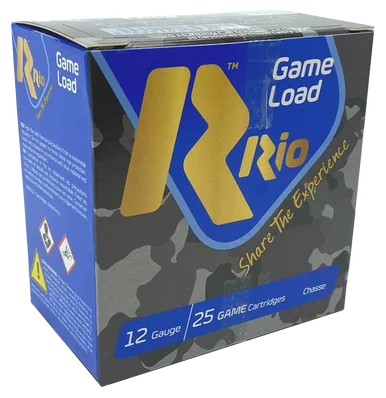 RIO Ammunition TGHV3675 Game Load, High Velocity, 12 Gauge, 2.75" Shell, 25 Rds, High Brass