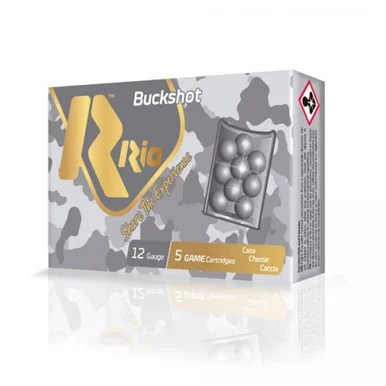 Rio Royal Buck Shotshell, 12 GA, 2-3/4" Length, 5 Rds, Lead