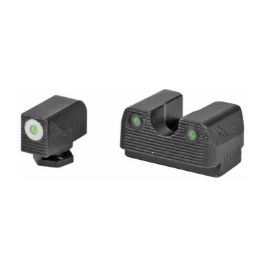 Rival Arms Tritium Night Sights, Green Tritium with White Outline Front, Green Rear, Fits Glock 17/19