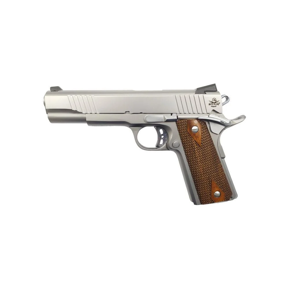 Rock Island 51414 CA Compliant 45 ACP 5" 8+1 1911 Pistol - Stainless - 119659