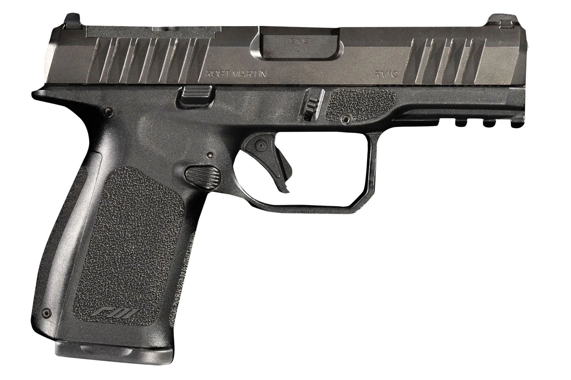 Rost Martin RM1C OR 9mm 4" 17rd Pistol, Black - RM1CBLKOSP - 159871