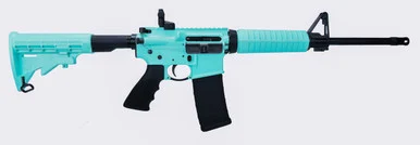 Ruger AR-556, 223 Rem | 5.56 NATO, 16.1" Barrel, 30+1 Rds, Turquoise Blue Cerakote