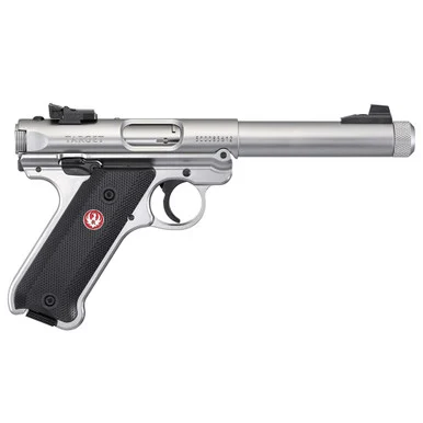RUGER Mark IV Target 22LR 5.5in Threaded Barrel 10rd Satin Stainless Rimfire Pistol (40126)