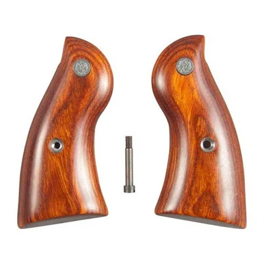Ruger Redhawk Grip Panels, Medallion & Screw, Smooth Hardwood Finish