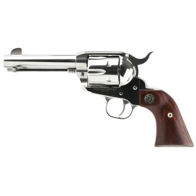 RUGER Vaquero 45 Colt 4.62in 6rd High-Gloss Stainless Revolver (5105)