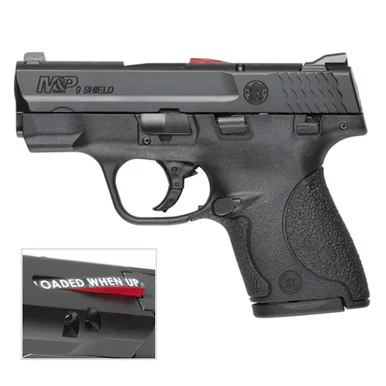 S&W M&P Shield 9mm 3.1in 7rd,8rd Black Semi-Automatic Pistol CA Compliant (187021)