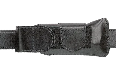 Safariland Horizontal Mag Pouch, Single, Black Leather, Hook & Loop, Compatible with Glock 20/21