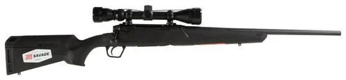 Savage Axis XP Compact, 223 Rem, 20" Barrel, Black Color, Black Polymer Stock, Weaver 3-9x40 Scope, 4Rd, Detachable Box Magazine