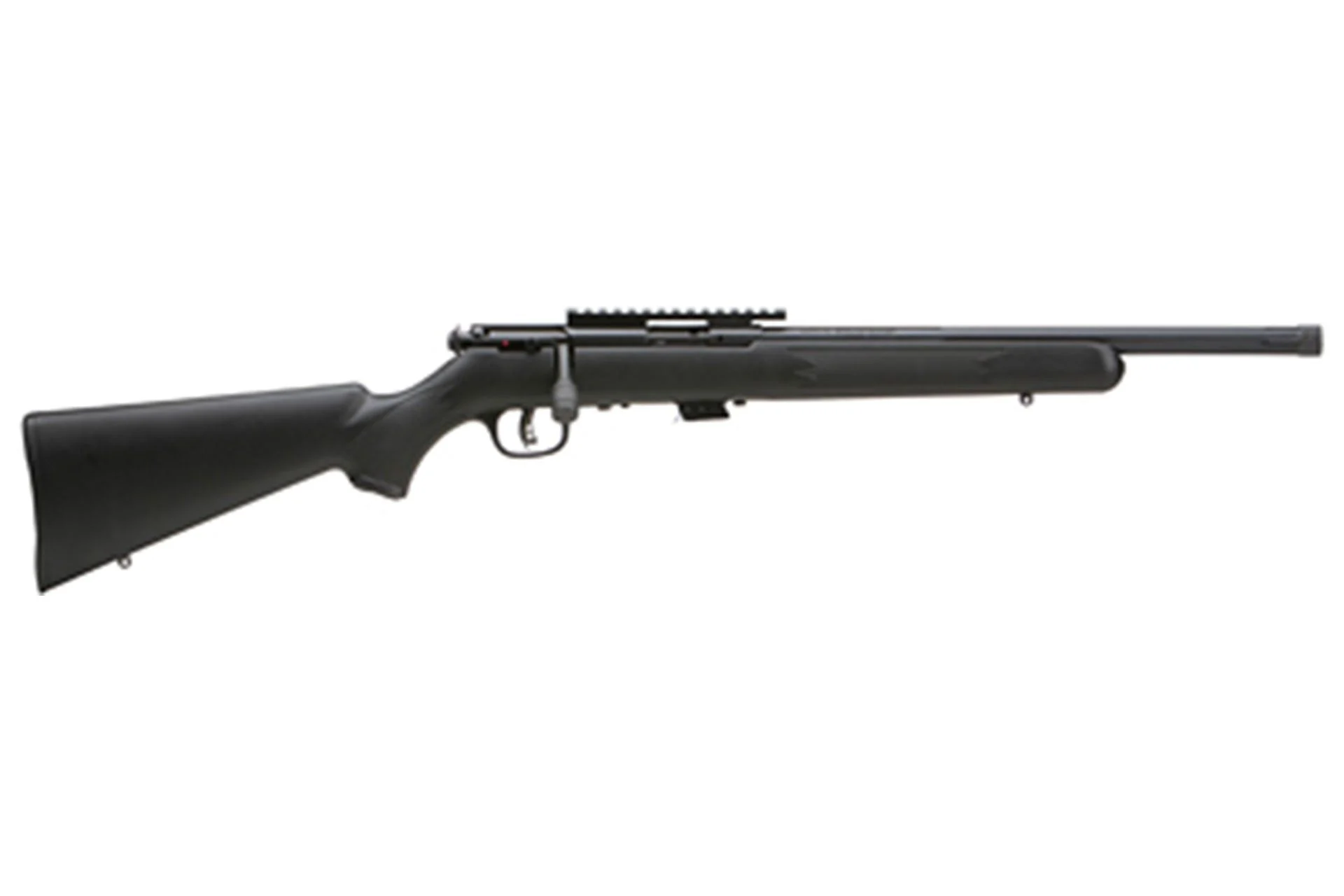 Savage Mark II FV-SR .21 Sharp Bolt Action Rifle - 10 Rounds, 16.5" Barrel, Black Synthetic Stock, Blue/Black - 28741