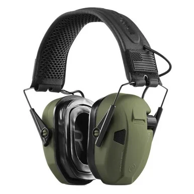 Savior Apollo Electronic Ear Protection, OD Green, Stainless Steel Mesh, Compact Design