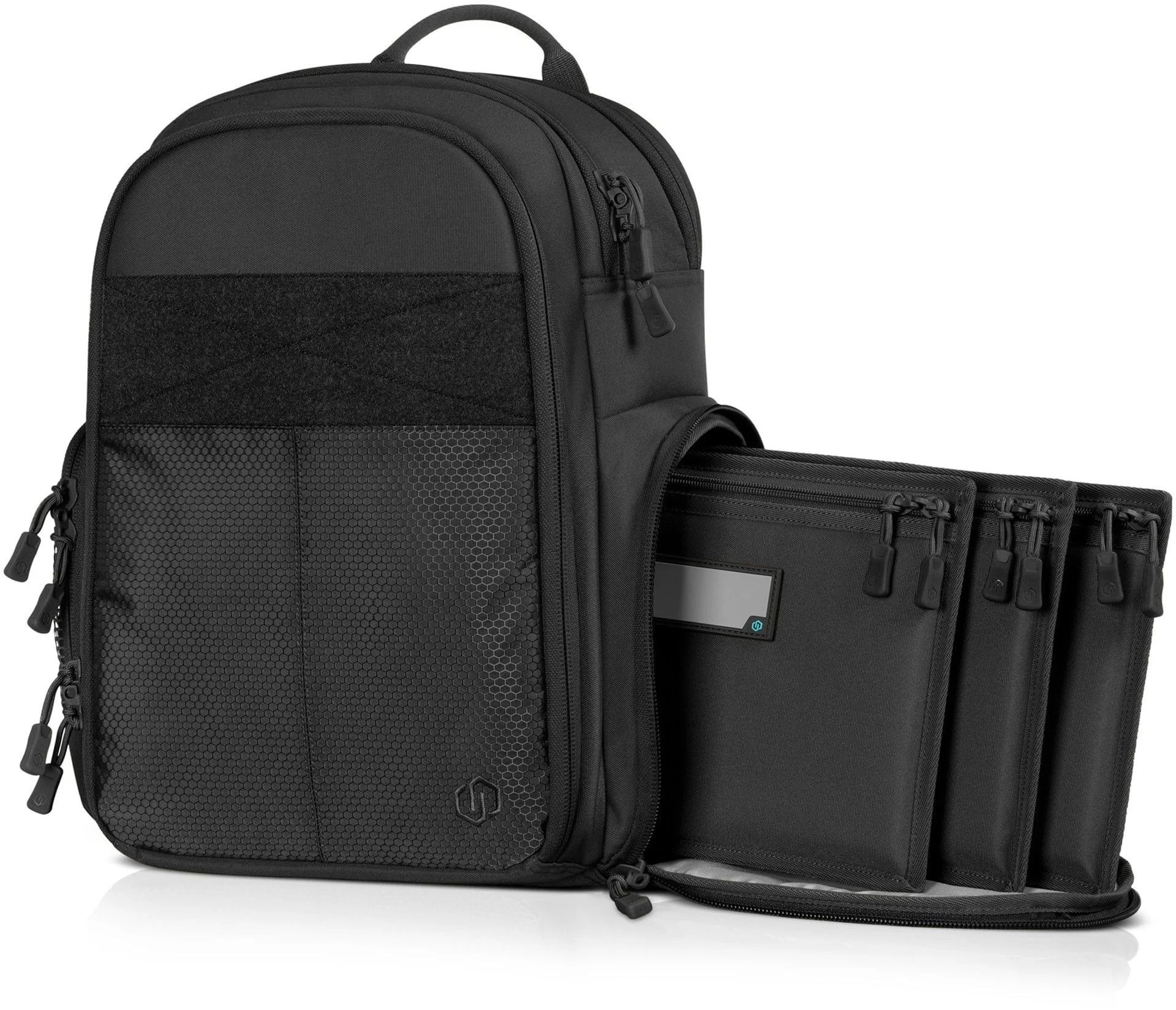 Savior Equipment SEMA Compact Backpack w/ 3 Pistol Cases - Black - BP-CPSEMA-WS-BK
