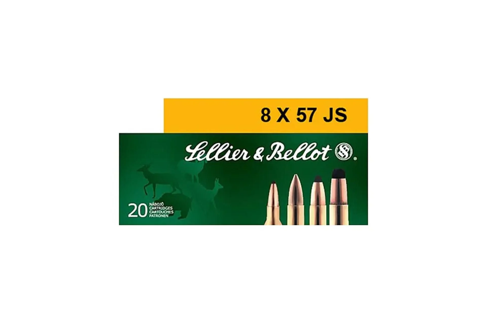 Sellier & Bellot SB857JSB Rifle 8x57mm JS 196 gr Soft Point Cut-Through Edge (SPCE) Rifle Ammo - 20 Rounds - SB857JSB