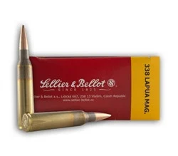 SELLIER & BELLOT 338 Lapua Mag 300 Grain HPBT Ammo, 10 Round Box (SB338LMB)