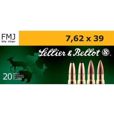 SELLIER & BELLOT 7.62x39 124Gr FMJ Rifle Ammo (SB76239A)