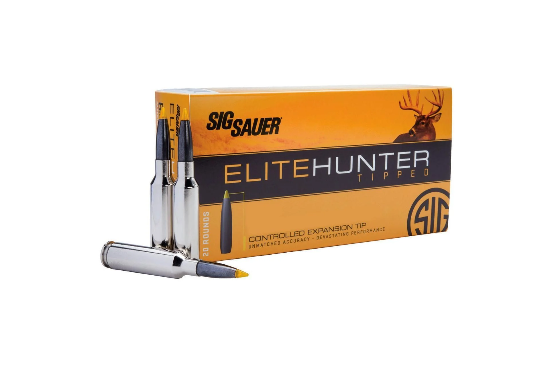 Sig Sauer E3006TH220 Elite Hunter Tipped 30-06 Springfield 165 gr Tip Rifle Ammo - 20 Rounds - SIGE3006TH2-20