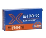 SIM-X Rangecore 9mm Ammo 50 Grain Full Metal Jacket - PN0950RC