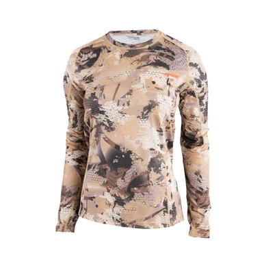 SITKA Womens Core Lightweight Crew Long Sleeve Optifade Waterfowl Marsh Shirt (10076-WL)