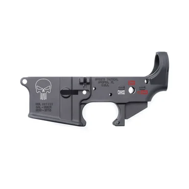 SPIKE'S Punisher Color Filled AR15 Stripped Lower Receiver (STLS015-CE)