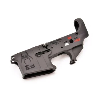 SPIKE'S Spider Engraving Color Filled AR15 Stripped Lower Receiver (STLS019-CFA)