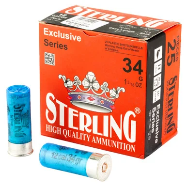 Sterling Exclusive Series, 12GA, 2.75" Shells, #4 Shot, 25 Rds
