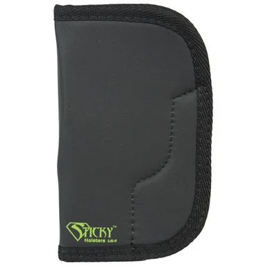 Sticky Holsters LG-5, Ambidextrous, Latex-Free Synthetic Rubber, Black w/Green Logo