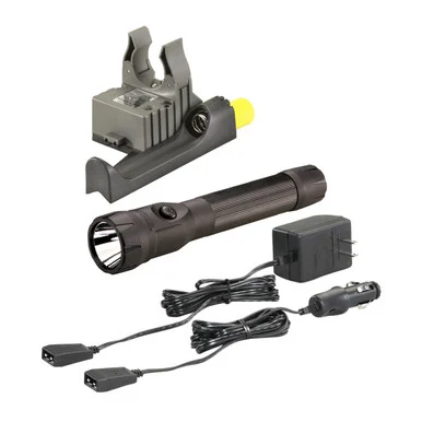 STREAMLIGHT PolyStinger DS LED 485 Lumens 120V/100V AC/12V DC Smart Charge PiggyBack Flashlight (76832)