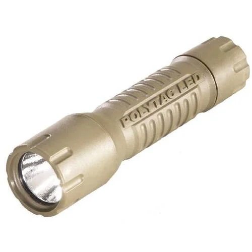 Streamlight PolyTac LED with lithium batteries. Blister Packaged. Coyote
