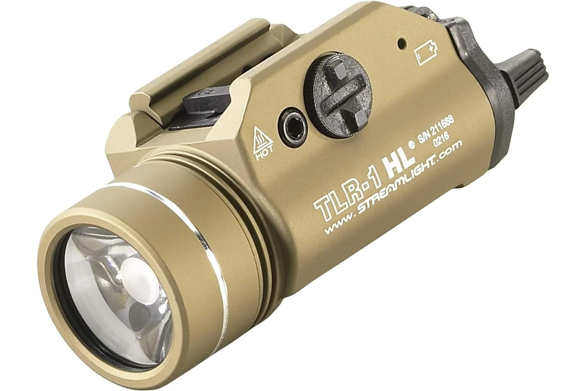 Streamlight TLR-1 HL Rail Mounted Tactical Weapon Light - 1000 Lumens - FDE - 69266