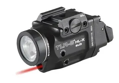 Streamlight TLR-8 HL-X Sub USB Gun Light, Red Laser, Black