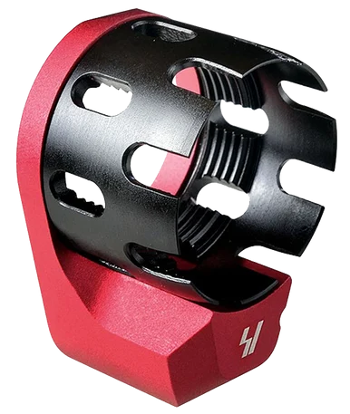 Strike AR, Castle Nut and Extended End Plate, Red Hardcoat Anodized