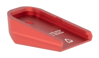 Strike Industries GALBPRED Base Plate, Red Aluminum, Compatible w/Glock Except 20/21/26/27/33/39