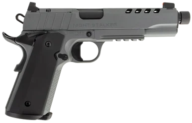 Tisas 1911 Night Stalker SF, .45 ACP, 5.00" Barrel, 8 Rds, Platinum Grey Cerakote